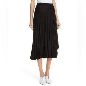 Lewit Metallic Sparkle Pleated Maxi Midi Knit Black Skirt size XS